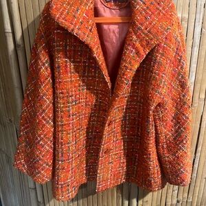Givenchy Multicolor Tweed Cape Jacket